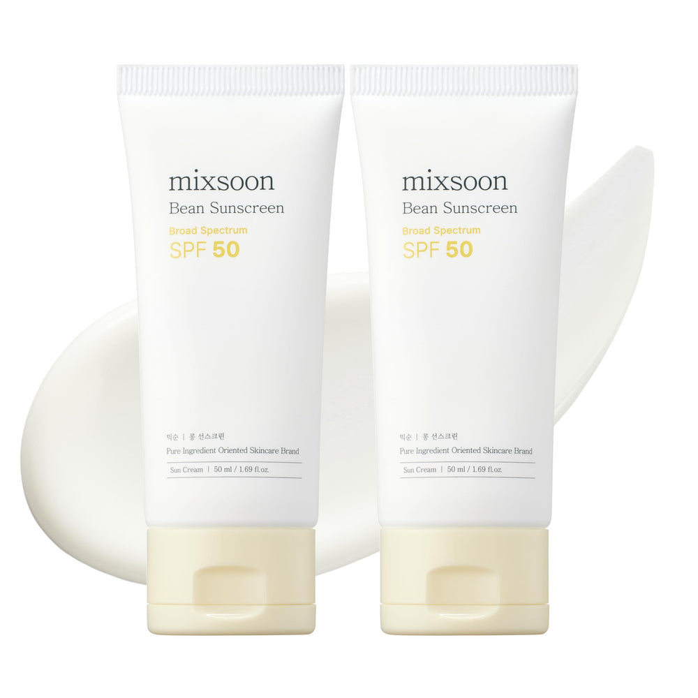 Flacon Mixsoon Bean, écran solaire SPF50, texture légère et sans trace blanche idéale pour le visage.