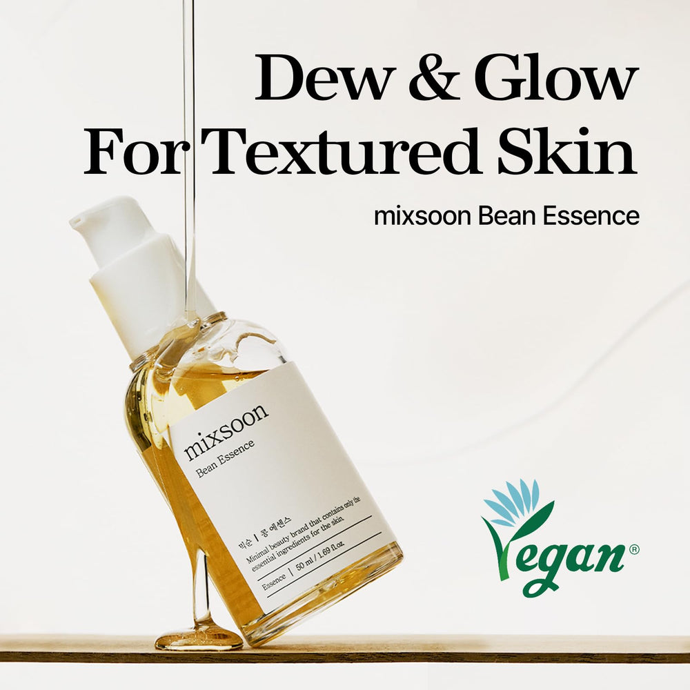 Les ingrédients fermentés de mixsoon Bean Essence pour la vitalité de la peau.