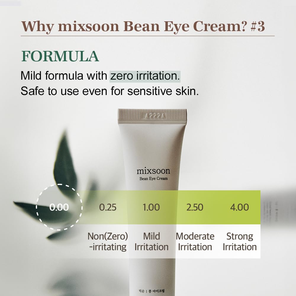 Mixsoon Bean Eye Cream design-minimaliste: cadre d'une routine épurée et efficace