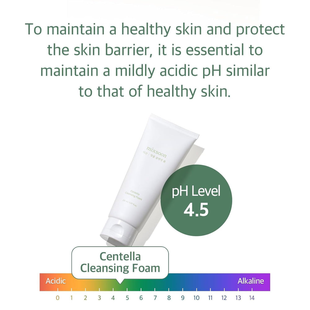 Mixsoon Centella Mousse Nettoyante, contient acide salicylique pour les petites imperfections.