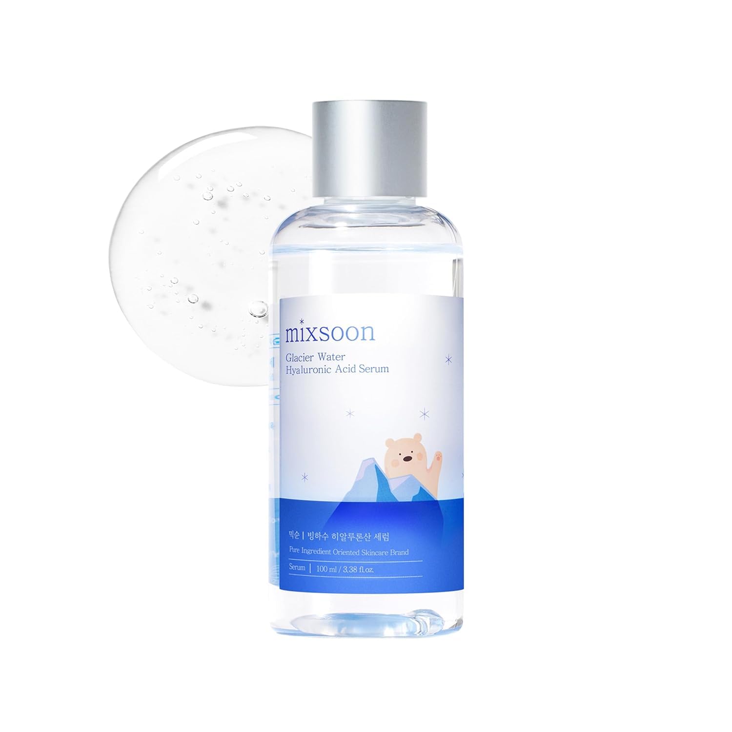 Mixsoon Glacier Serum flacon avec hydratation en profondeur et peau rafraîchie.