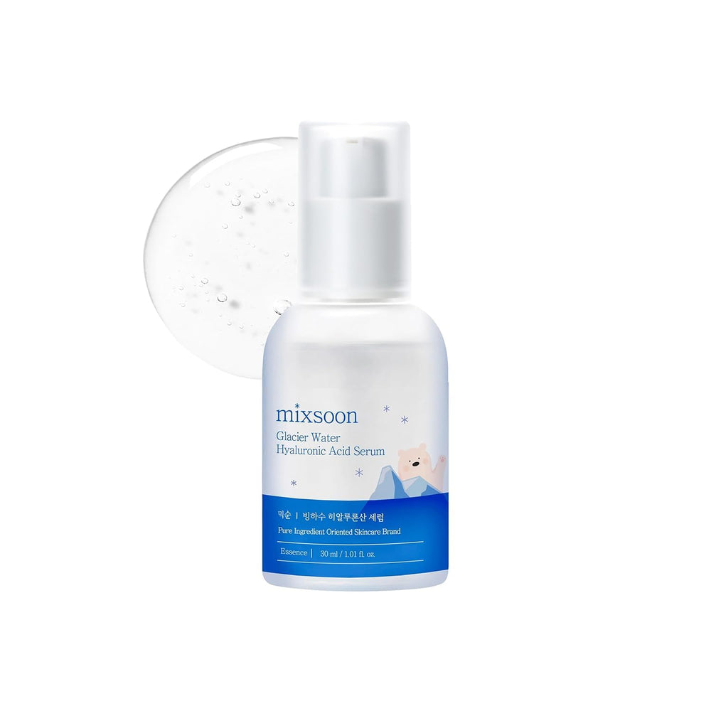 Sérum Eau Glaciaire mixsoon – image de la bouteille prête à hydrater la peau.