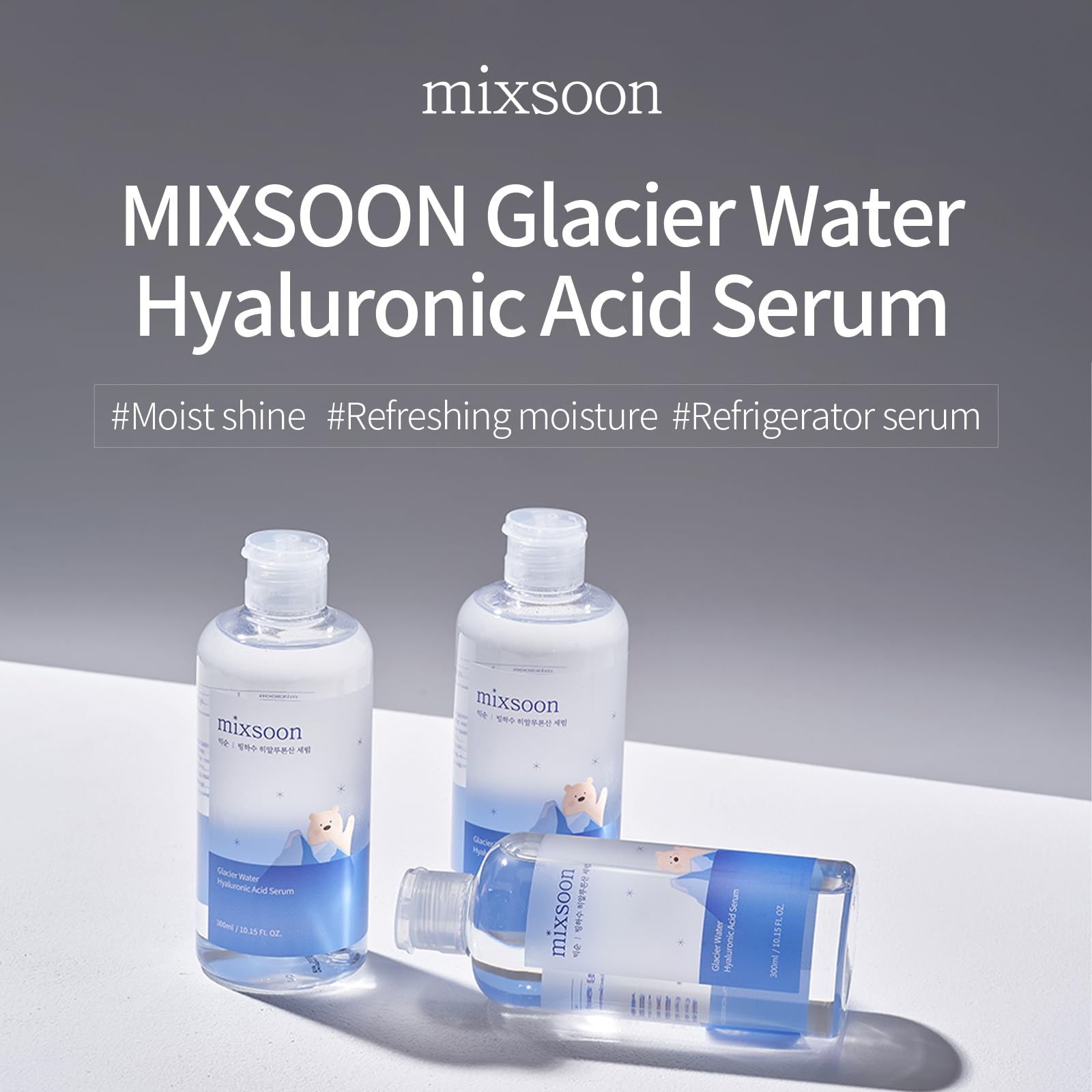 Sérum Eau Glaciaire mixsoon – goutte pipette montrant l’application précise.
