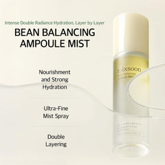 Mixsoon brume-ampoule équilibre haricot procure une absorption légère pour une peau fraîche.