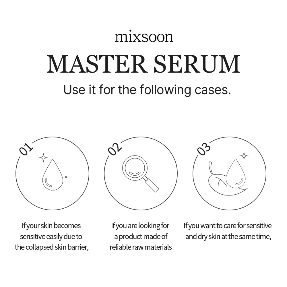 Emballage en verre du sérum Mixsoon, élégant et recyclable.