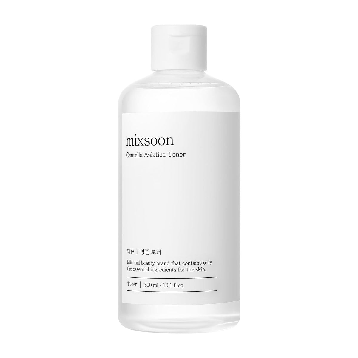 Mixsoon Toner Centella Asiatica dans une bouteille élégante, hydratation douce.