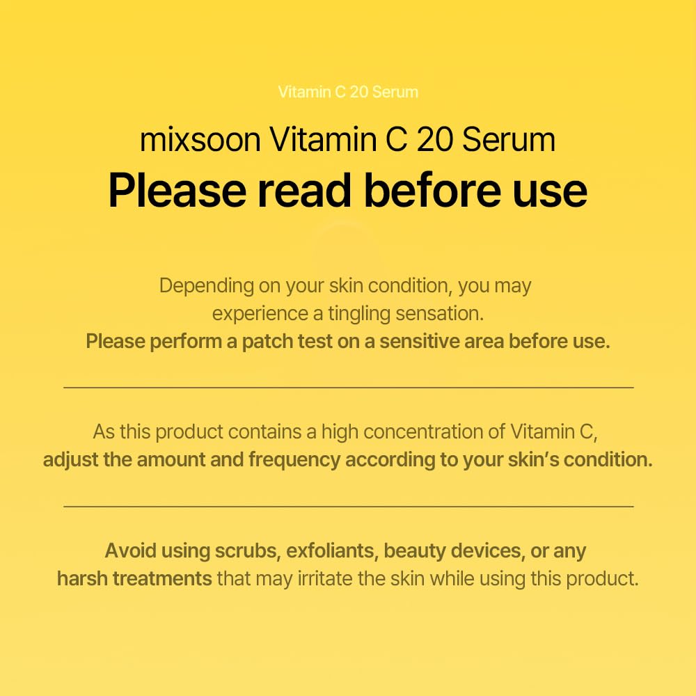Mixsoon Sérum Vitamine C 20 – routine matin pour démarrer la journée avec éclat.