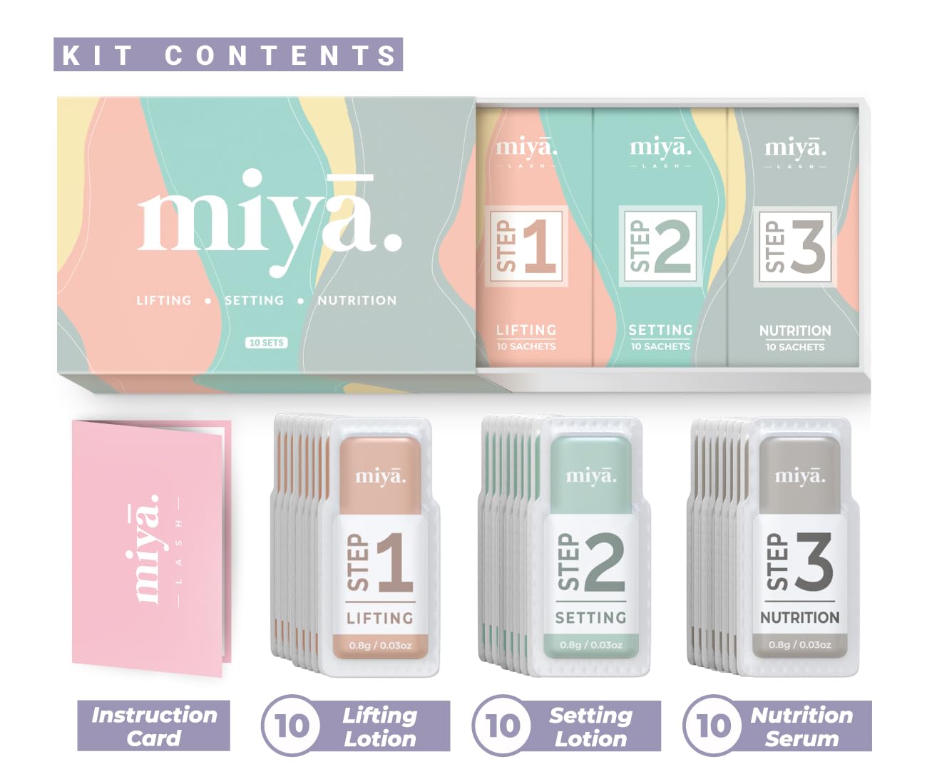 MIYA LASH application rapide 4 à 7 minutes pour un lifting efficace