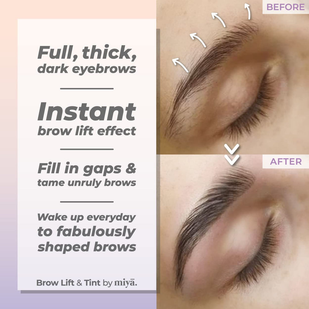 MIYA LASH modèle après lamination des sourcils pour regard défini