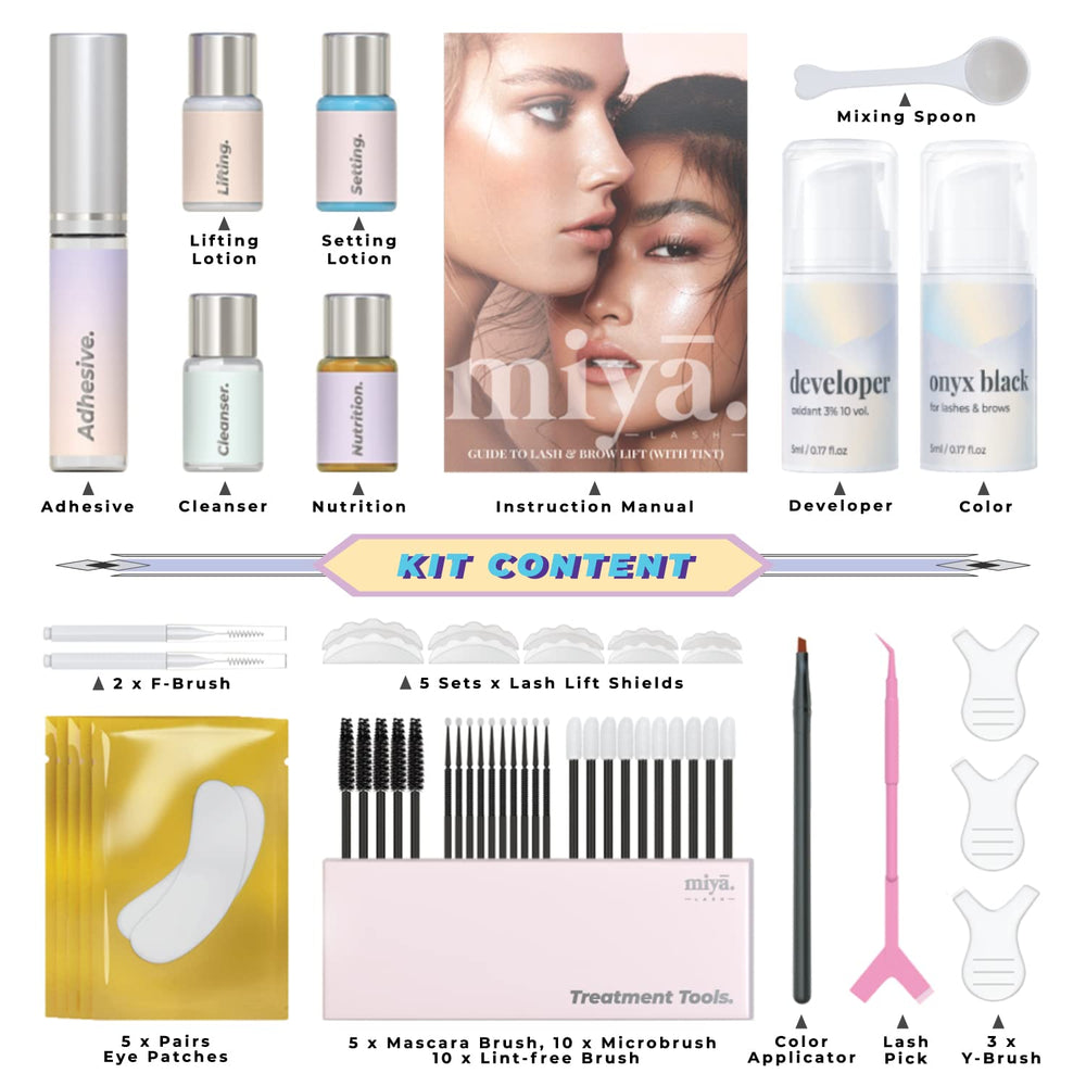 MIYA LASH outils complets pour réhaussement des cils et lamination des sourcils