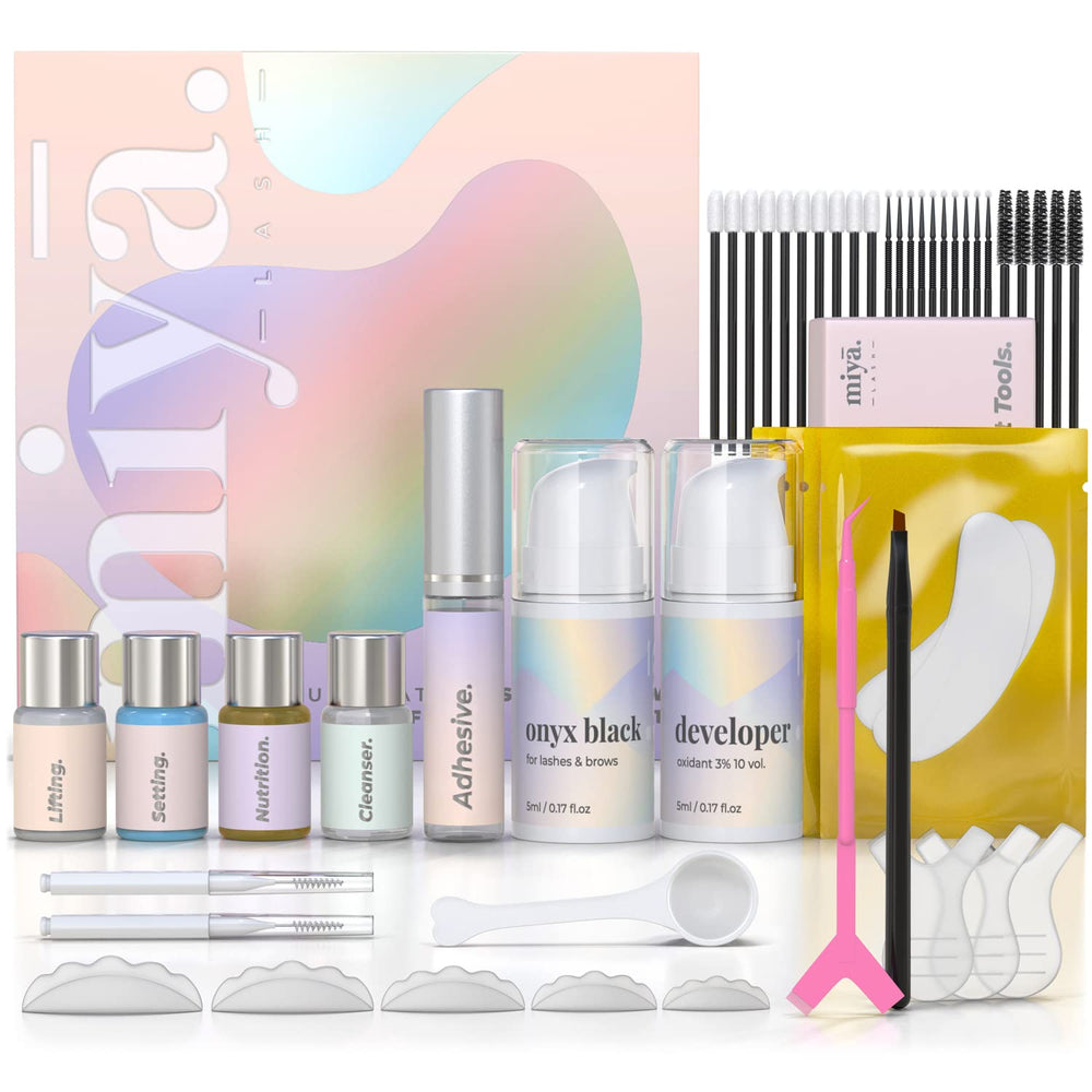 MIYA LASH kit réhaussement cils et laminage sourcils kératine pour un regard durable