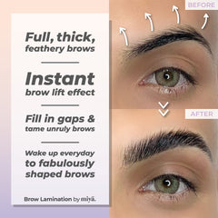 MIYA LASH sourcils après lamination — regard plus ouvert et frais.
