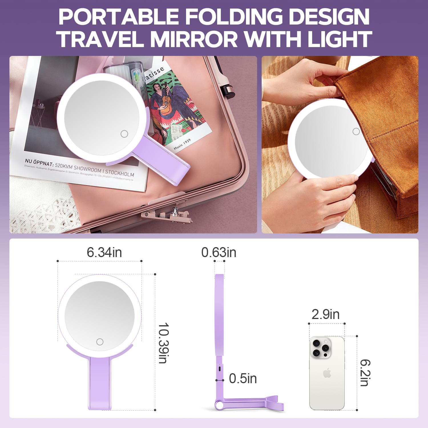 Miyadiva miroir batterie durable 1500mAh, longue autonomie.