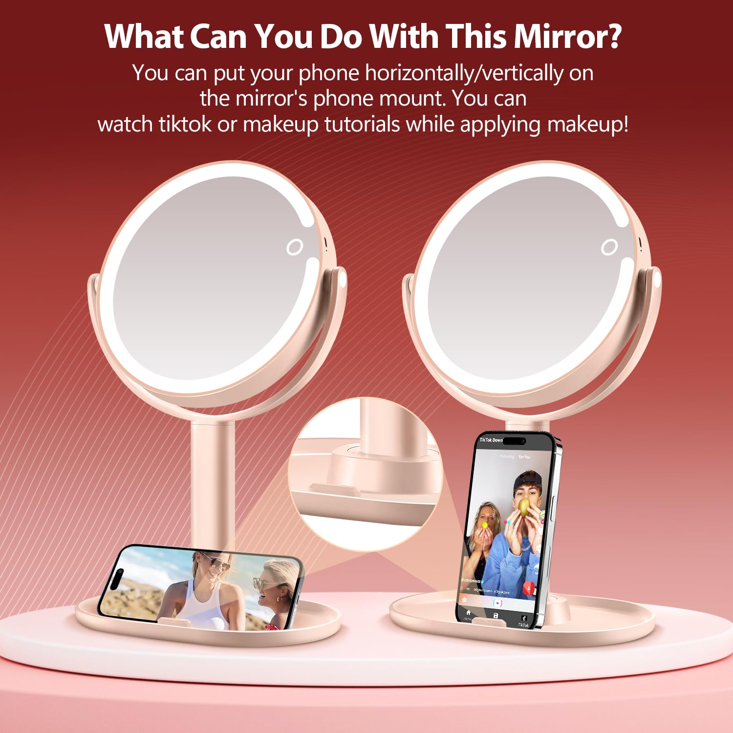 MIYADIVA miroir éclairé au design élégant, cadeau idéal.