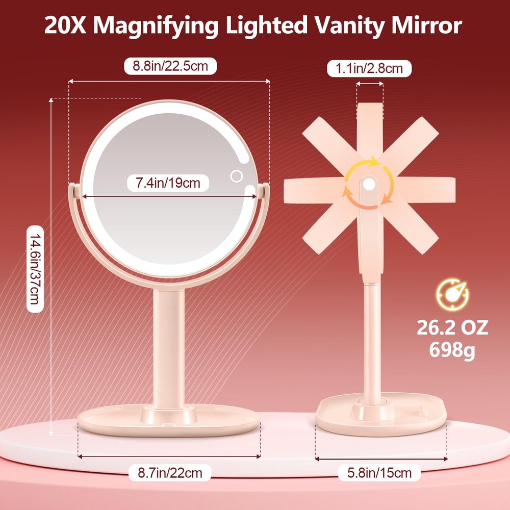 MIYADIVA miroir 20x au plus près du visage, éviter flou.