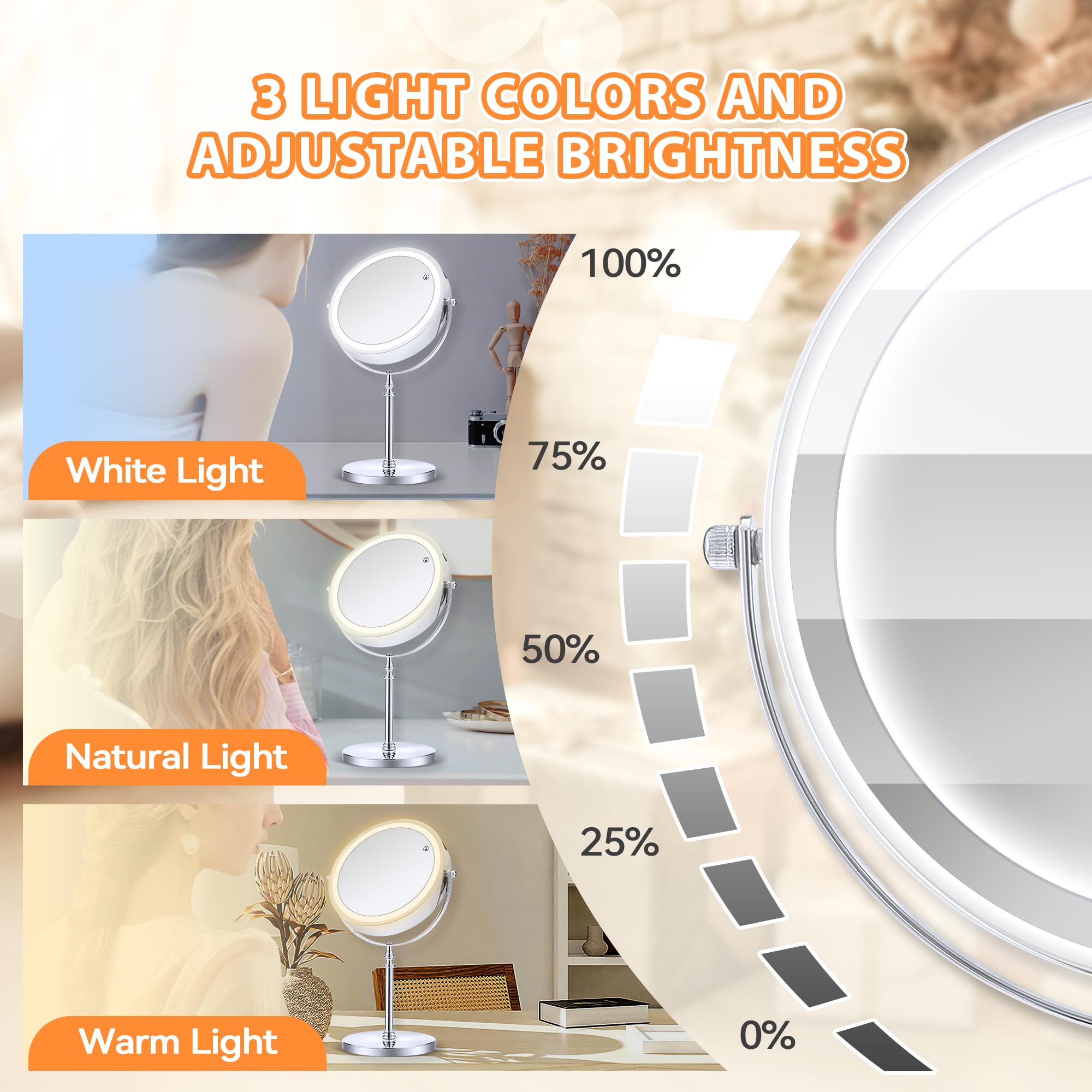 Miyadiva lumière triple couleur réglable pour tout éclairage.