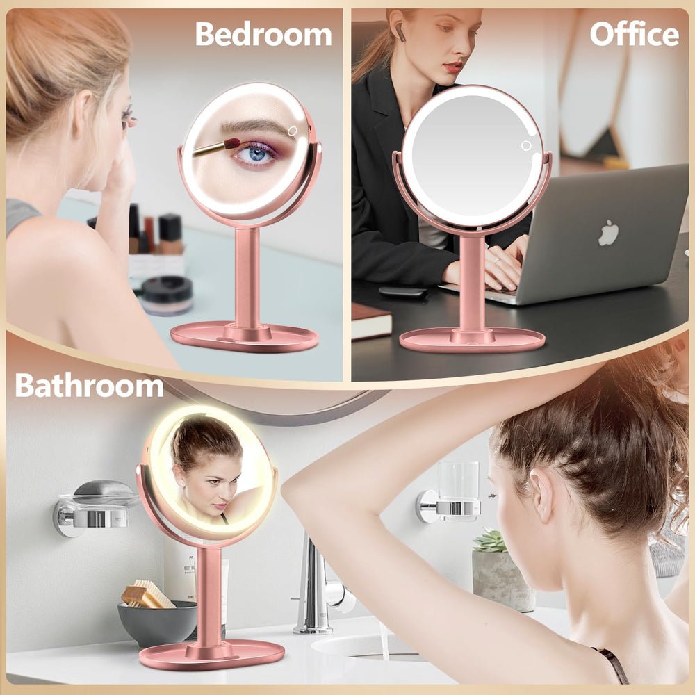 Miyadiva miroir de bureau élégant: complément chic pour votre espace beauté.