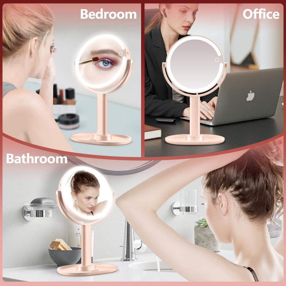 MIYADIVA miroir maquillage robuste, adapté aux seniors et porteurs de lentilles.