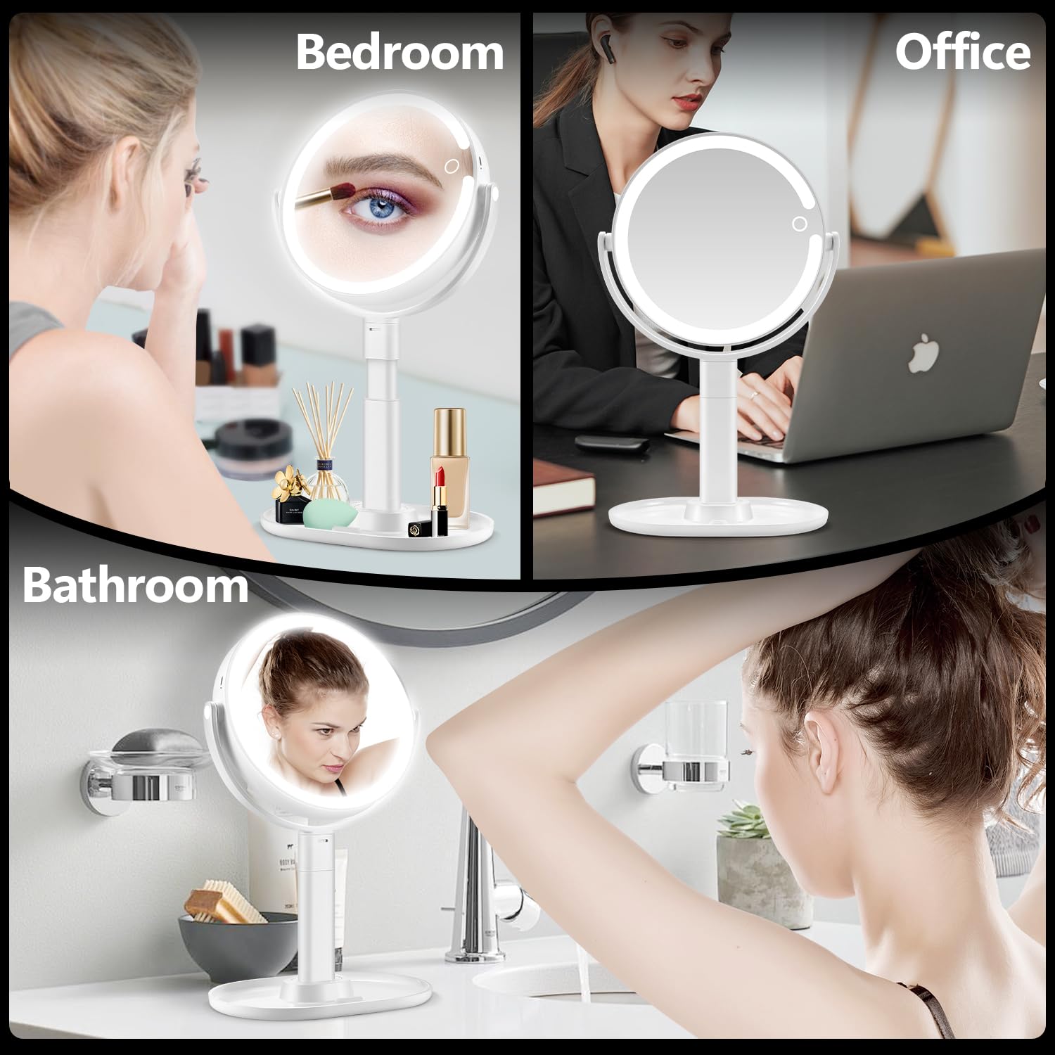 MIYADIVA miroir lumineux design élégant, idéal comme cadeau