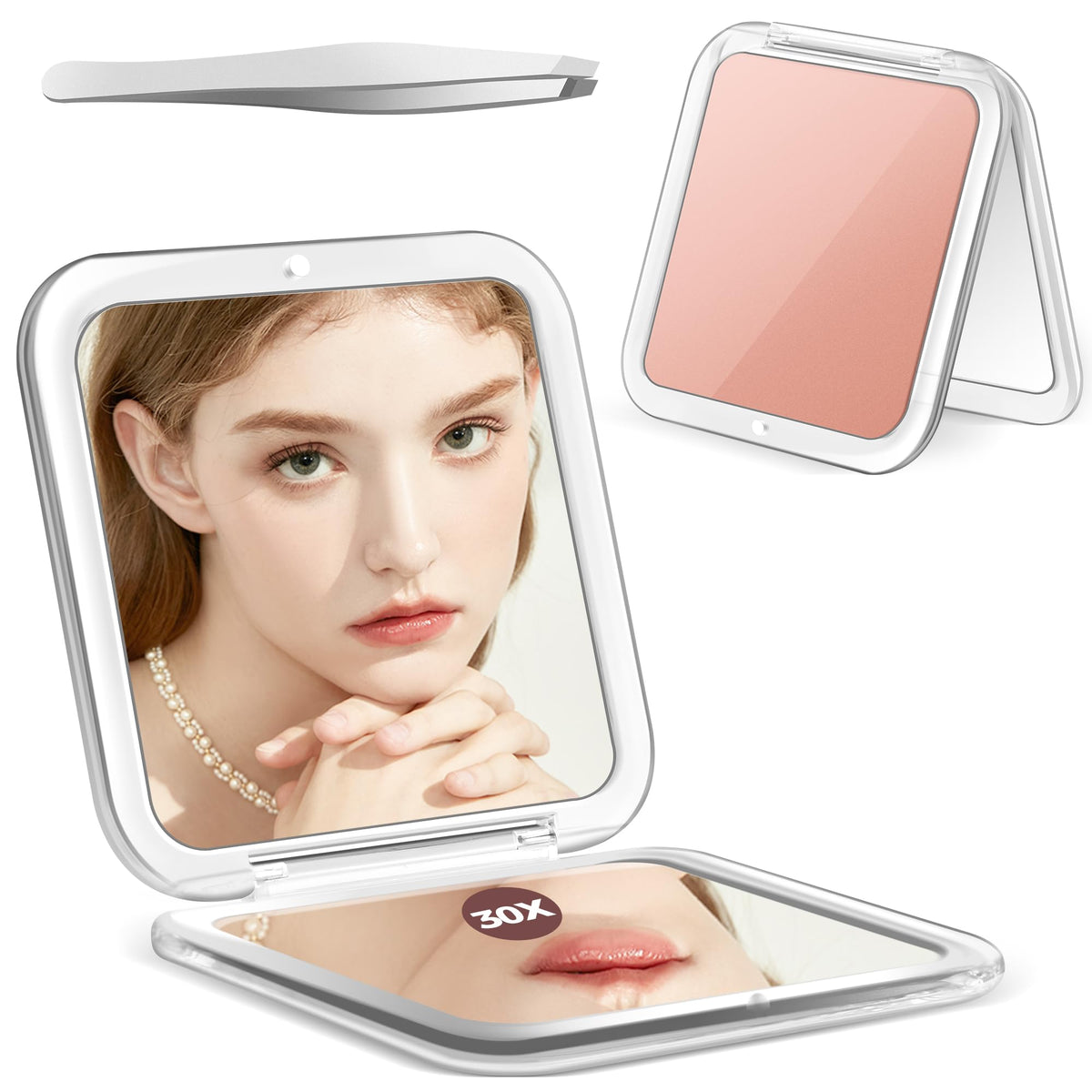 Miyadiva miroir compact 30x : précision pour les détails du maquillage.