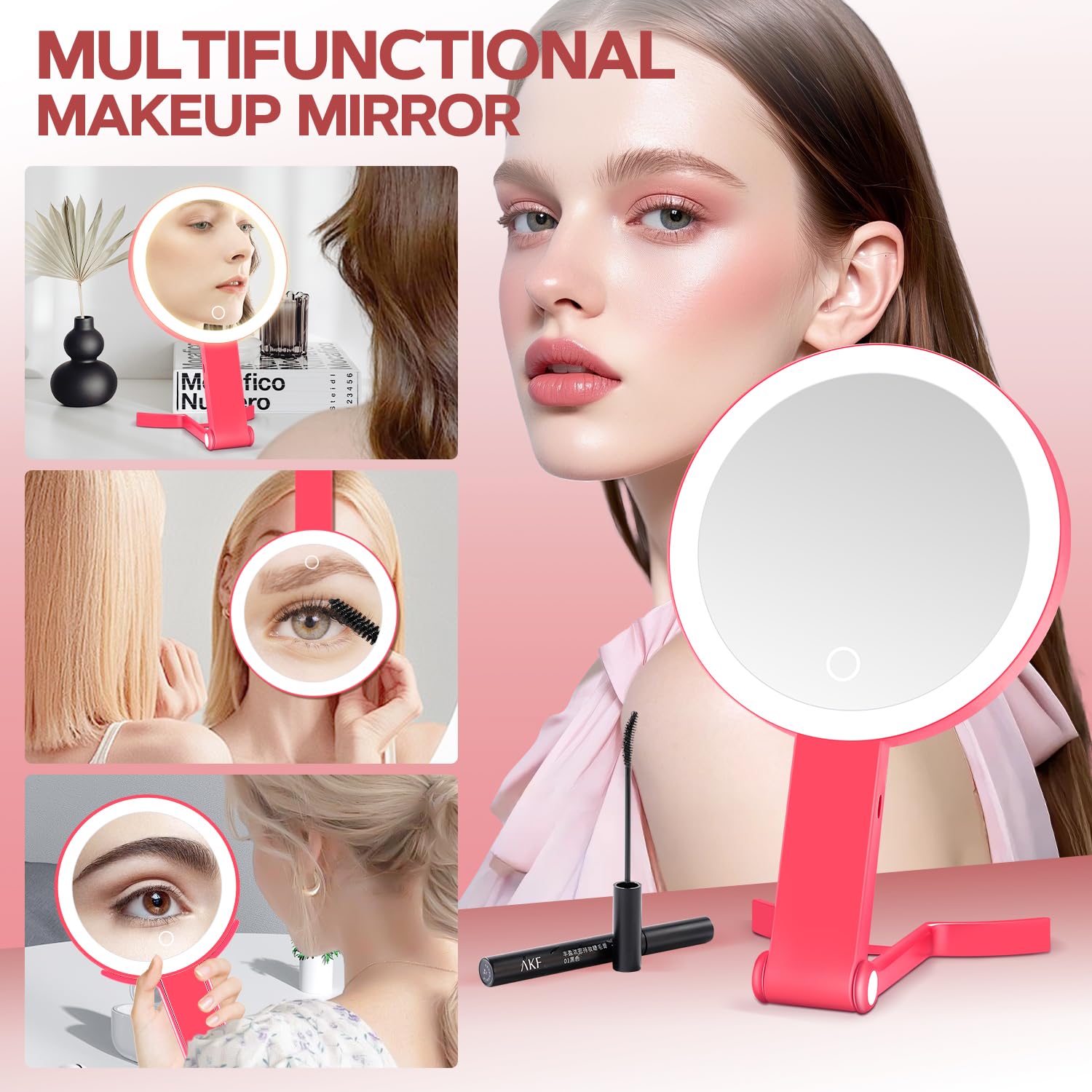 Miyadiva miroir-design-rouge: esthétique élégante, cadeau idéal.