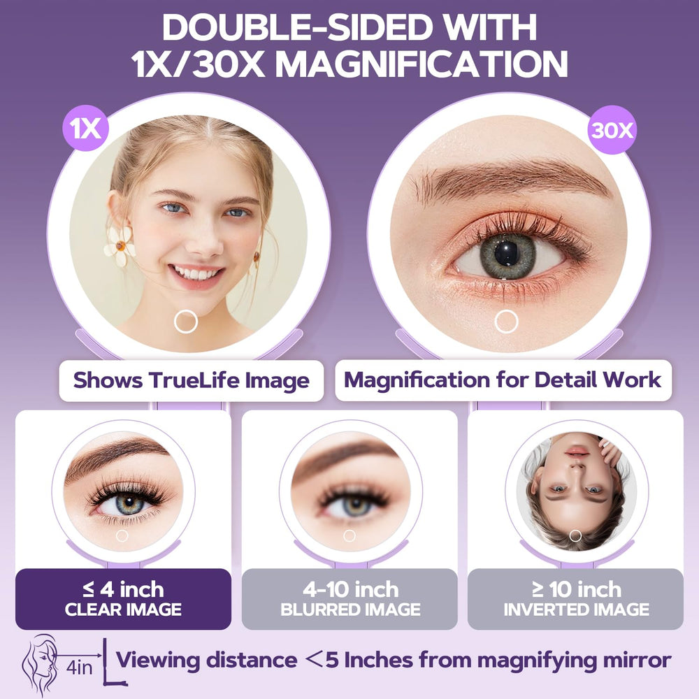 Miyadiva miroir double-face pratique pour routine rapide.