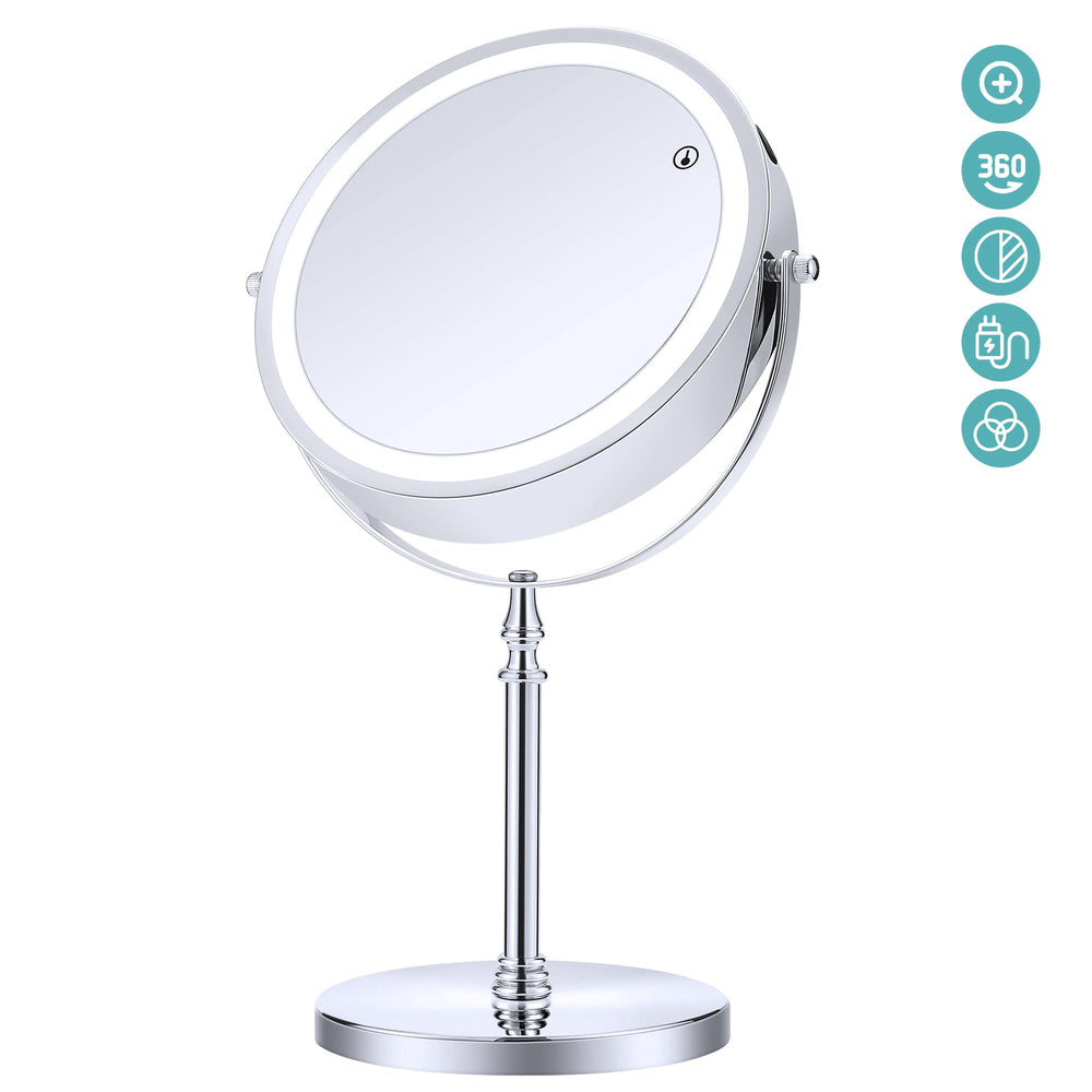 Miyadiva miroir sert aussi de lampe douce pour la nuit.