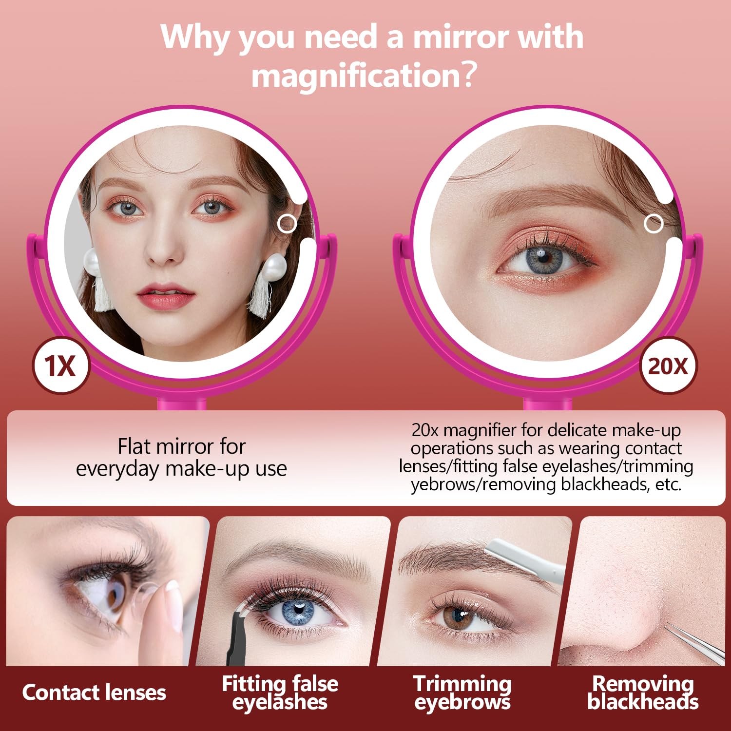 MIYADIVA miroir lumineux avec 80 DEL pour un maquillage clair.