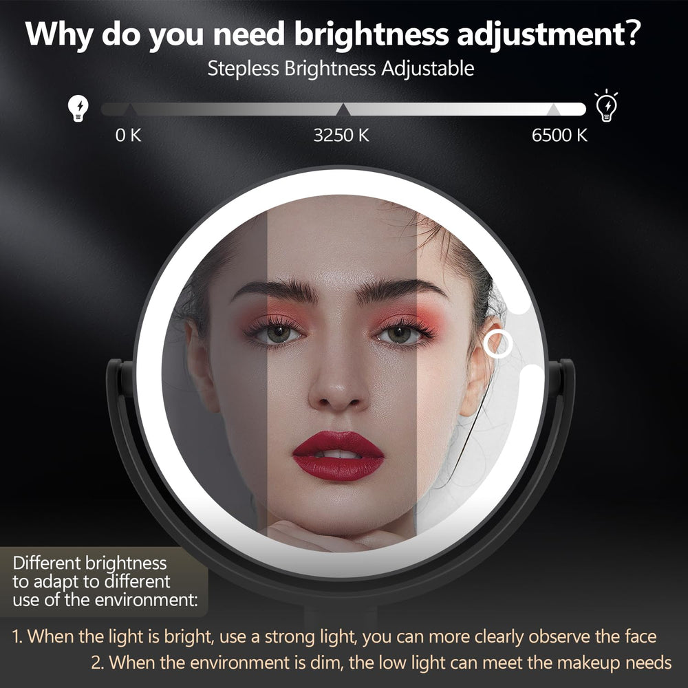 MiyaDiva miroir rotation 360° et support téléphone intégré pour tutoriels