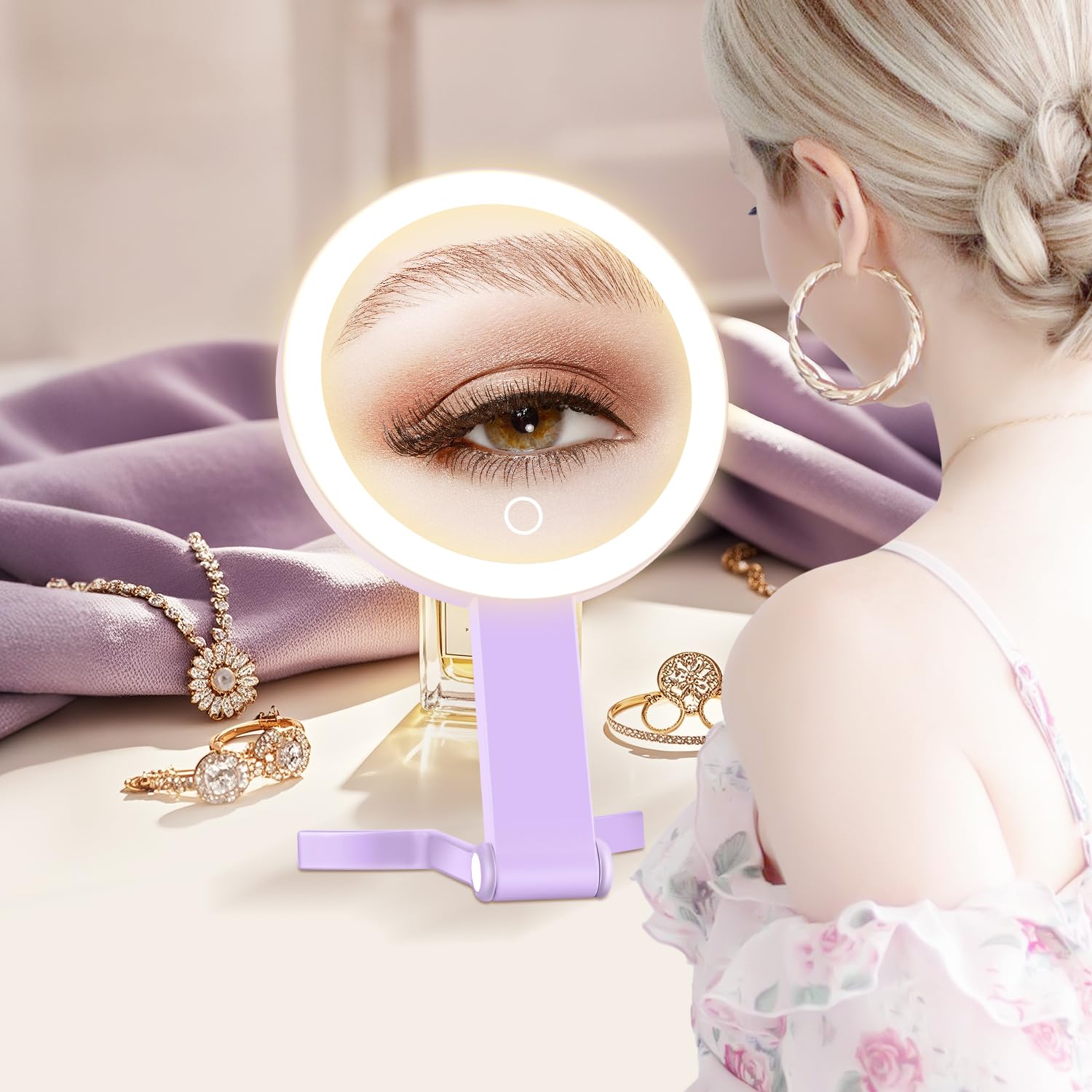 Miyadiva miroir d’utilisation quotidienne, rangement pratique.