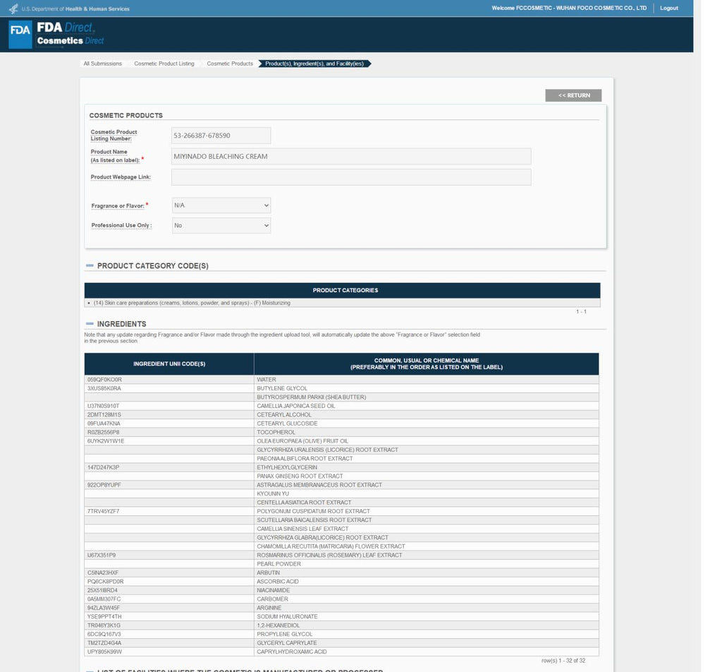 MIYINADO Application sur aisselles et zones bikini pour éclaircir en douceur.