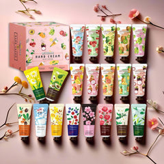 Crèmes mains Miyueleni arômes cerisier et rose, hydratation légère et agréable.