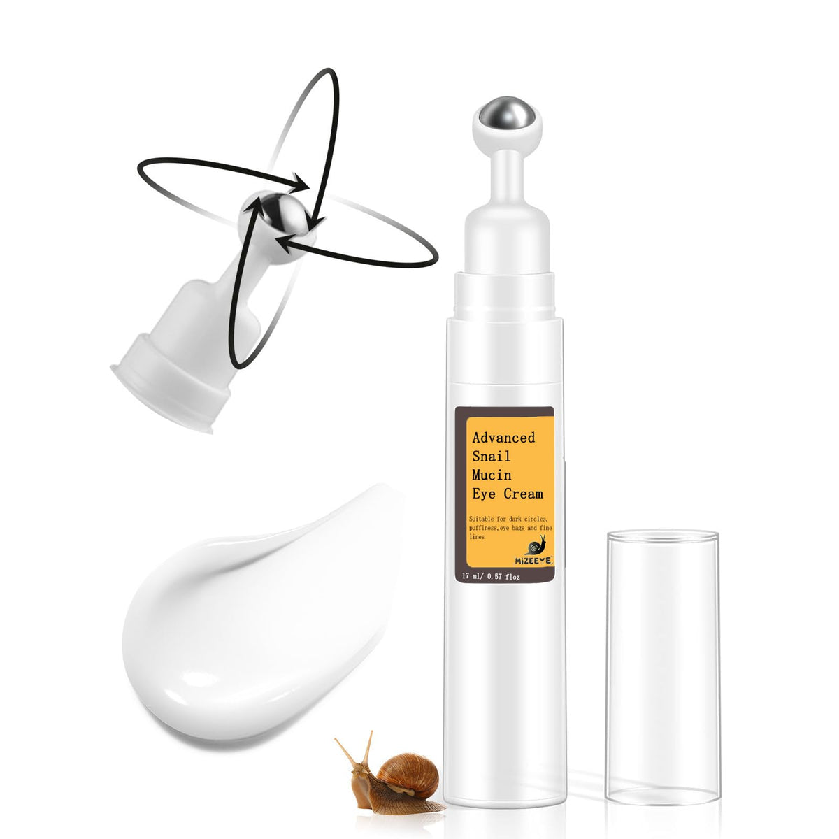 MIZEEYE Crème Yeux: flacon 17 ml pour hydrater et lisser les contours.