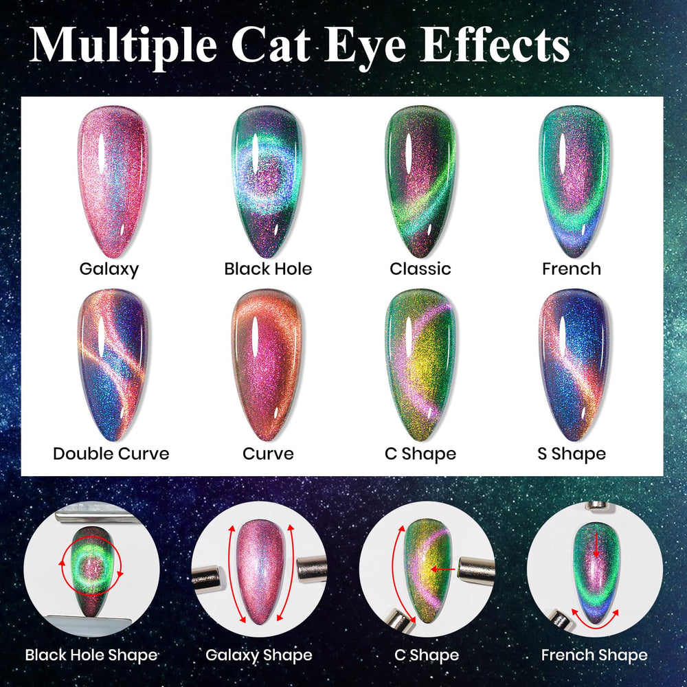 MIZHSE baguettes aimants pour diriger l effet œil de chat.