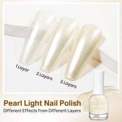 Application facile et uniforme du vernis MizHSE blanc perle.