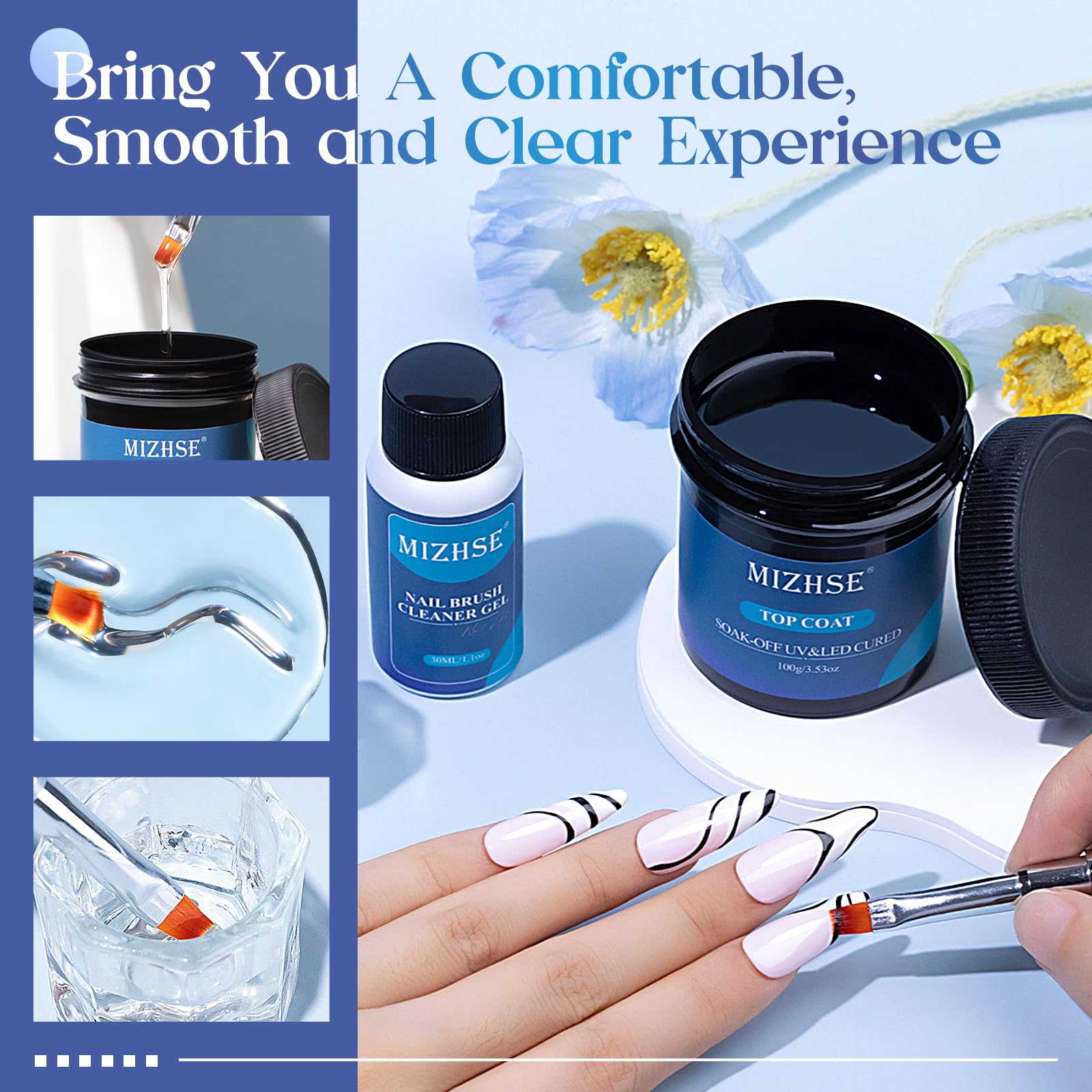 Coffret cadeau MIZHSE vernis gel, idéal pour offrir.