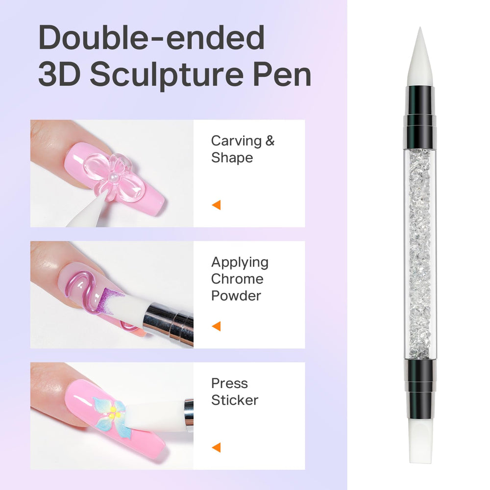 MIZHSE ensemble moulage fleurs silicone et décor 3D pour ongles.