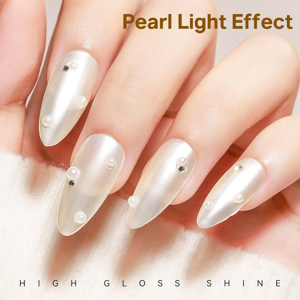 Finition brillante et lisse du vernis MizHSE sur les ongles.