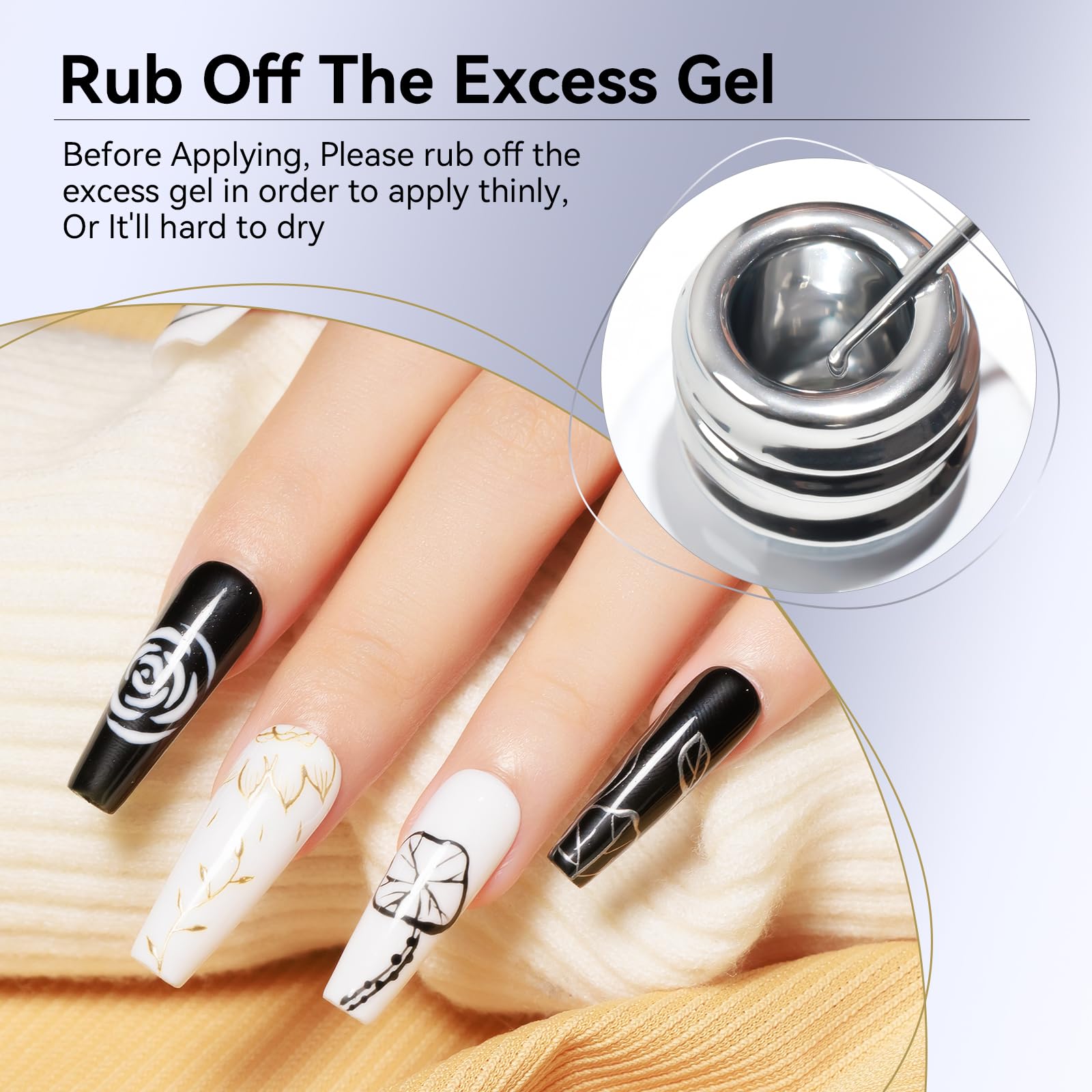 MIZHSE finition chrome miroir sur ongles, look tendance