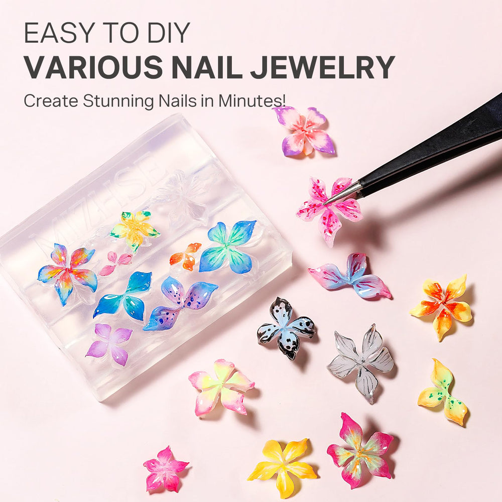 Formes ongles réutilisables MIZHSE, variation facile des designs.