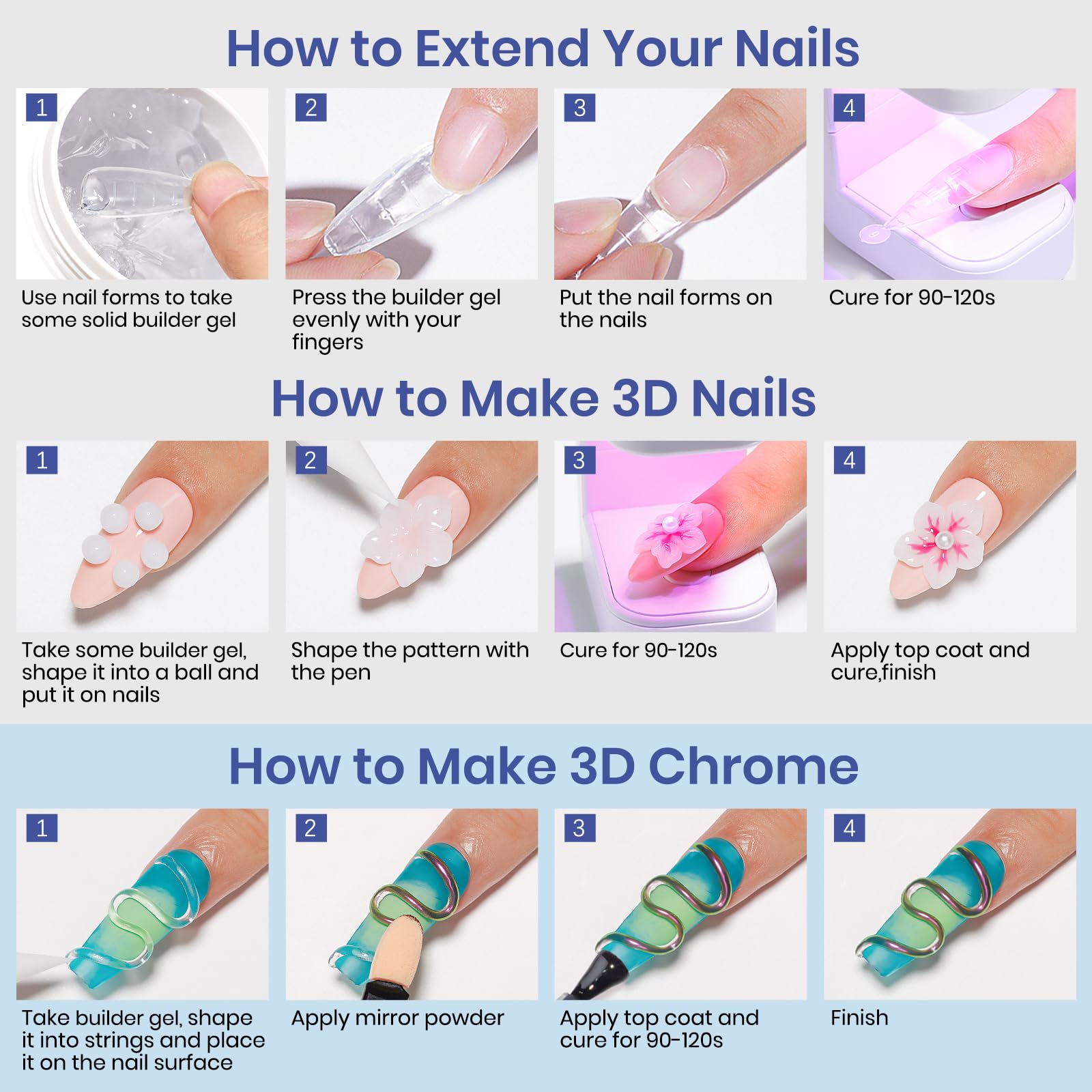 MIZHSE kit complet pour débutants soins des ongles