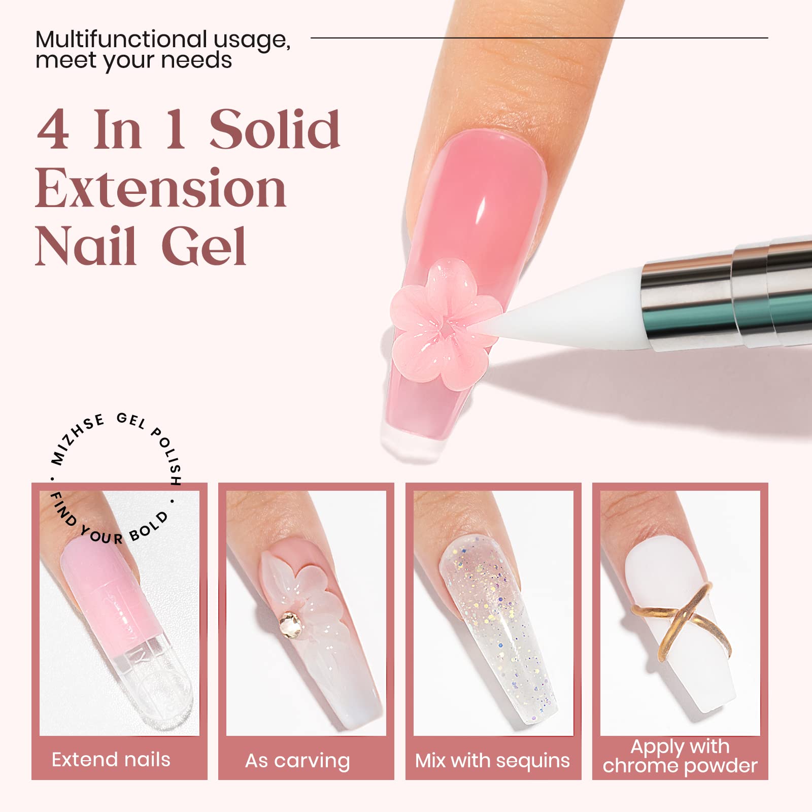 MizHSE nu gel solide pour un effet naturel et élégant