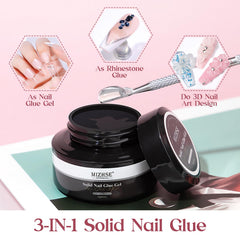 MIZHSE gel colle 18ml – glue gel polyvalent pour extensions et décorations
