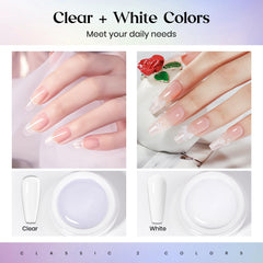 MIZHSE gel-construction-ongles-blanc pour décorations 3D nettes