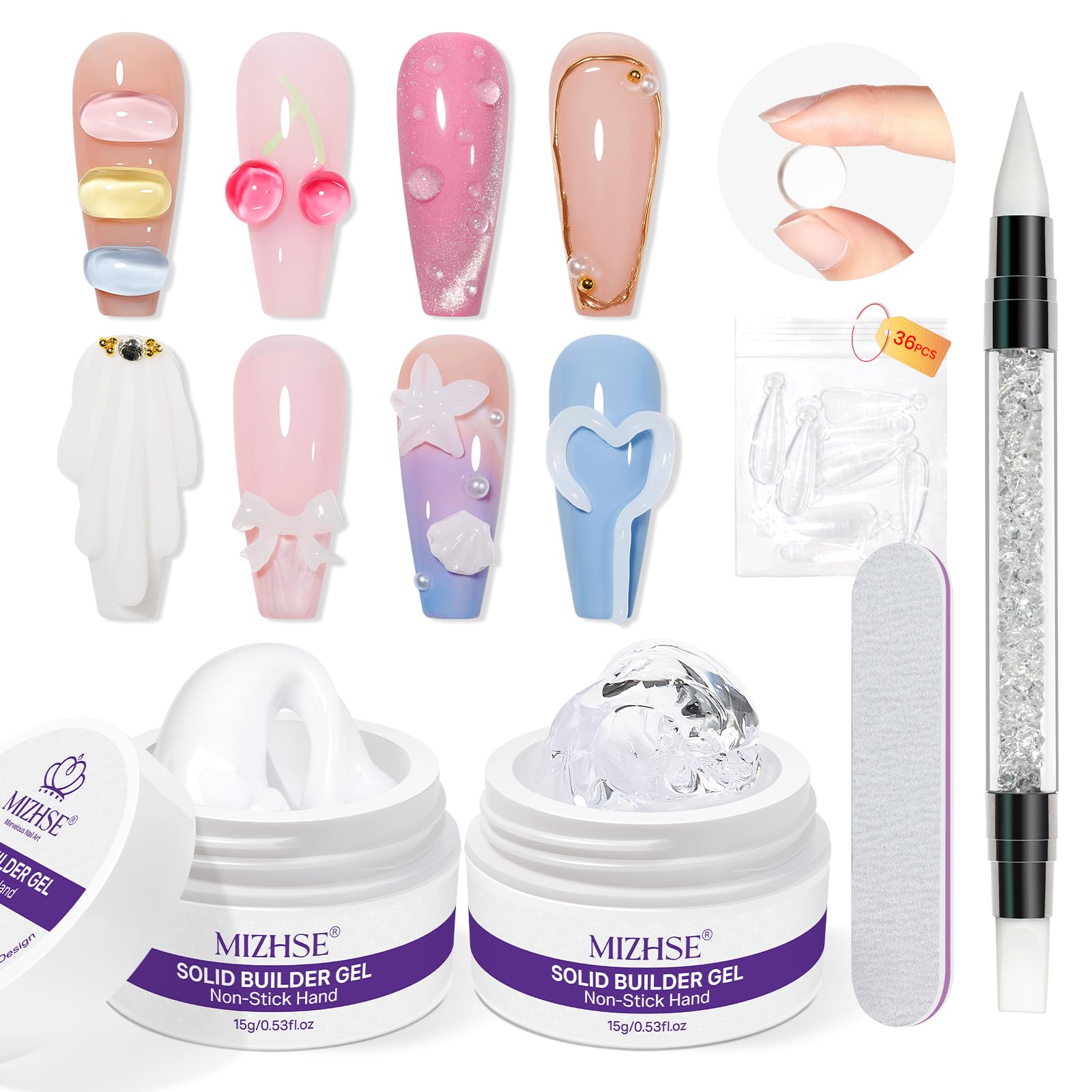 MIZHSE gel-construction-ongles-clair pour une extension d'ongles durable