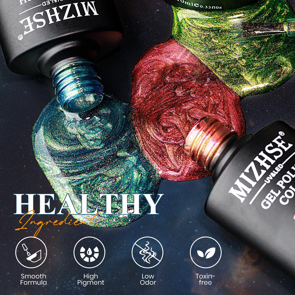 MIZHSE kit-vernis gel œil de chat emballage prêt à l emploi.