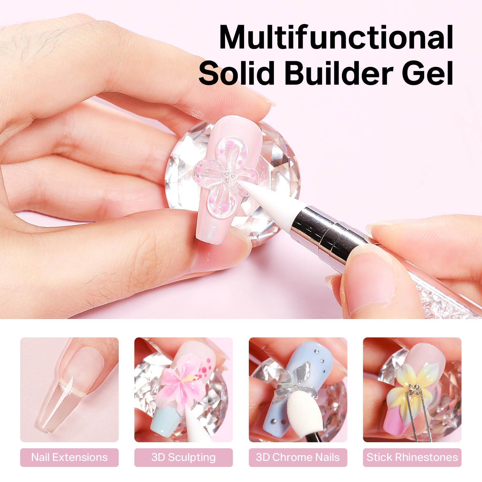 Moule silicone 3D MIZHSE, outil précis pour fleurs et motifs.