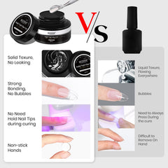 Prolongements d’ongles MIZHSE en action pour une pose précise.