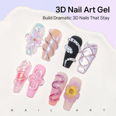 MIZHSE stylo silicone double-face facilite la sculpture 3D des ongles.