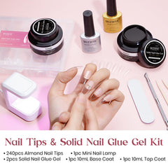MIZHSE tips ongles amande soft 12 tailles – adhérence fiable